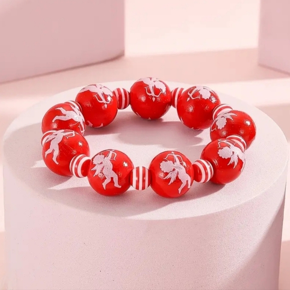 Cupid Beaded Wooden Bracelet - Picture 2 of 4